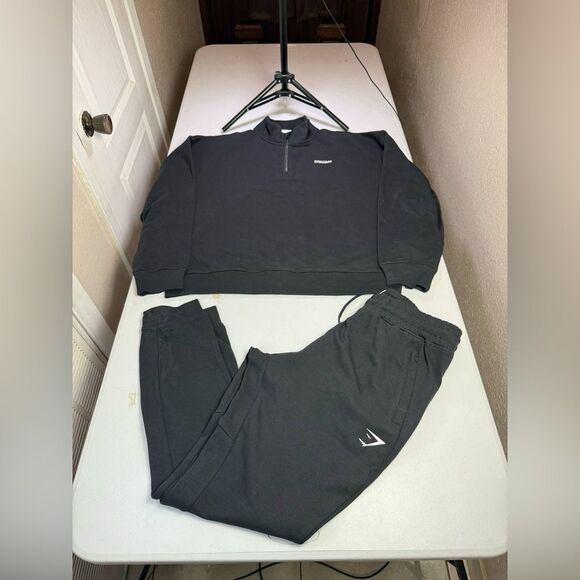New Gymshark Men Sz M Crest Zip Up Fleece Hoodie
Sweatpants Set Sweatsuit - Picture 1 of 16